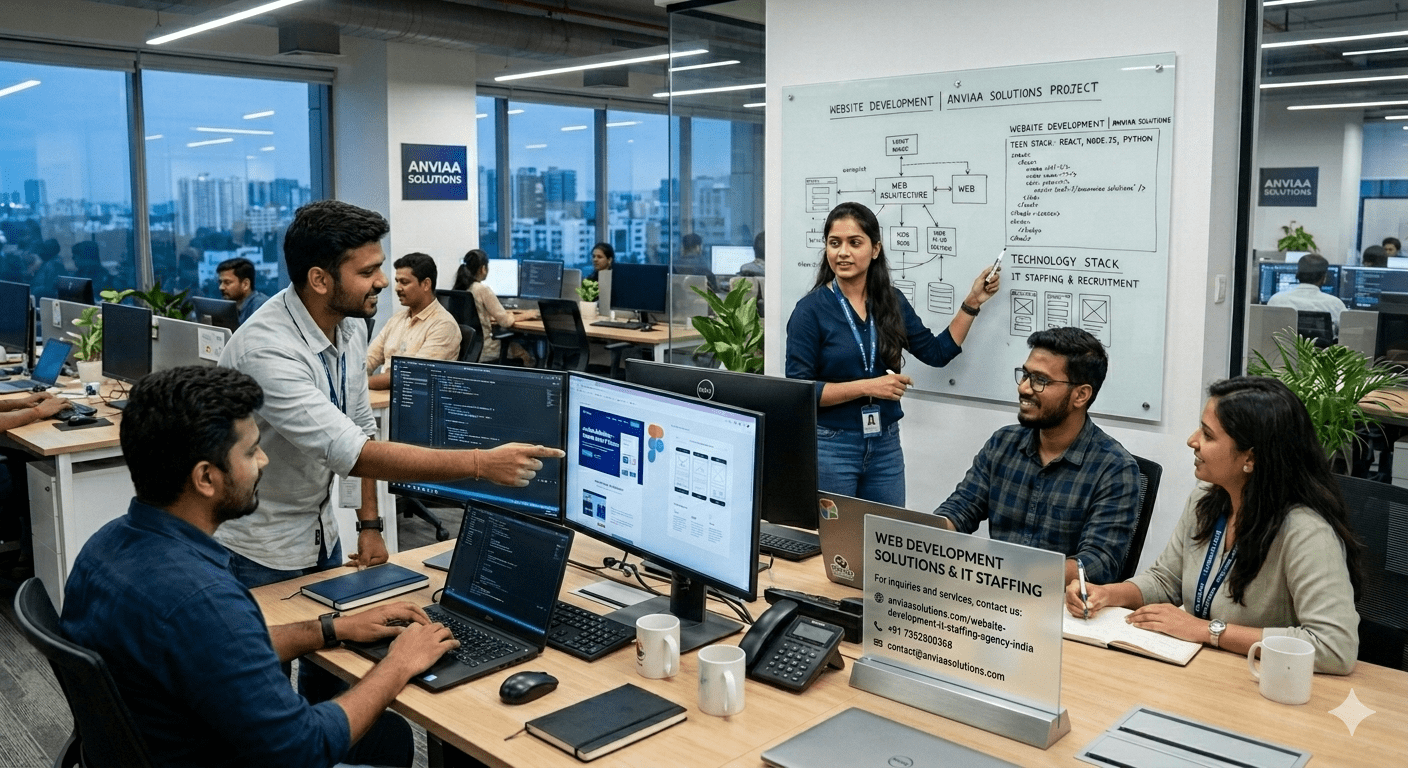 website development it staffing agency india